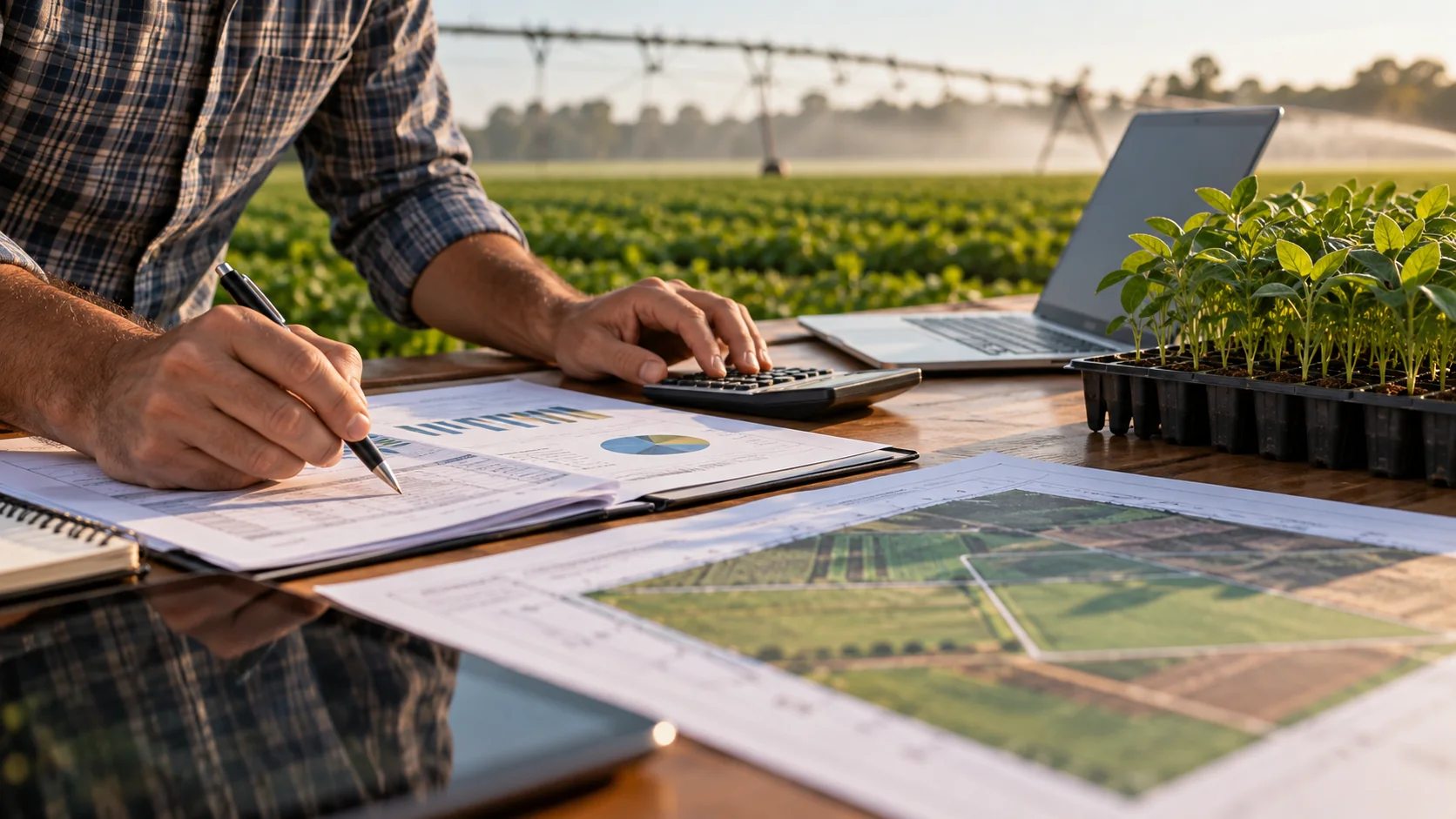 Análise de orçamento e planejamento financeiro para investimento agrícola